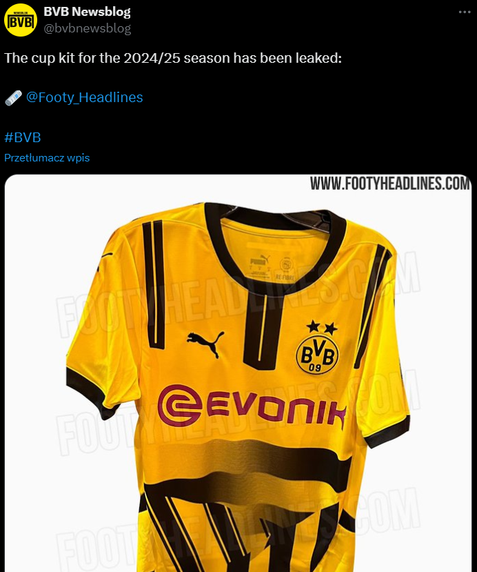 Tak mają wyglądać NOWE KOSZULKI Borussii Dortmund!